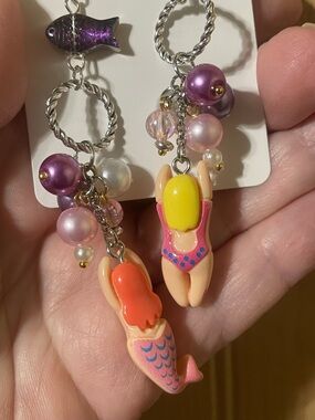 ‘Mermaids and Bathing Beauties’ Hand Crafted Earrings